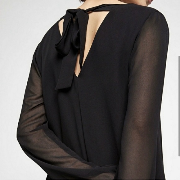 BCBG Black Chiffon Mini Dress - Picture 4 of 12